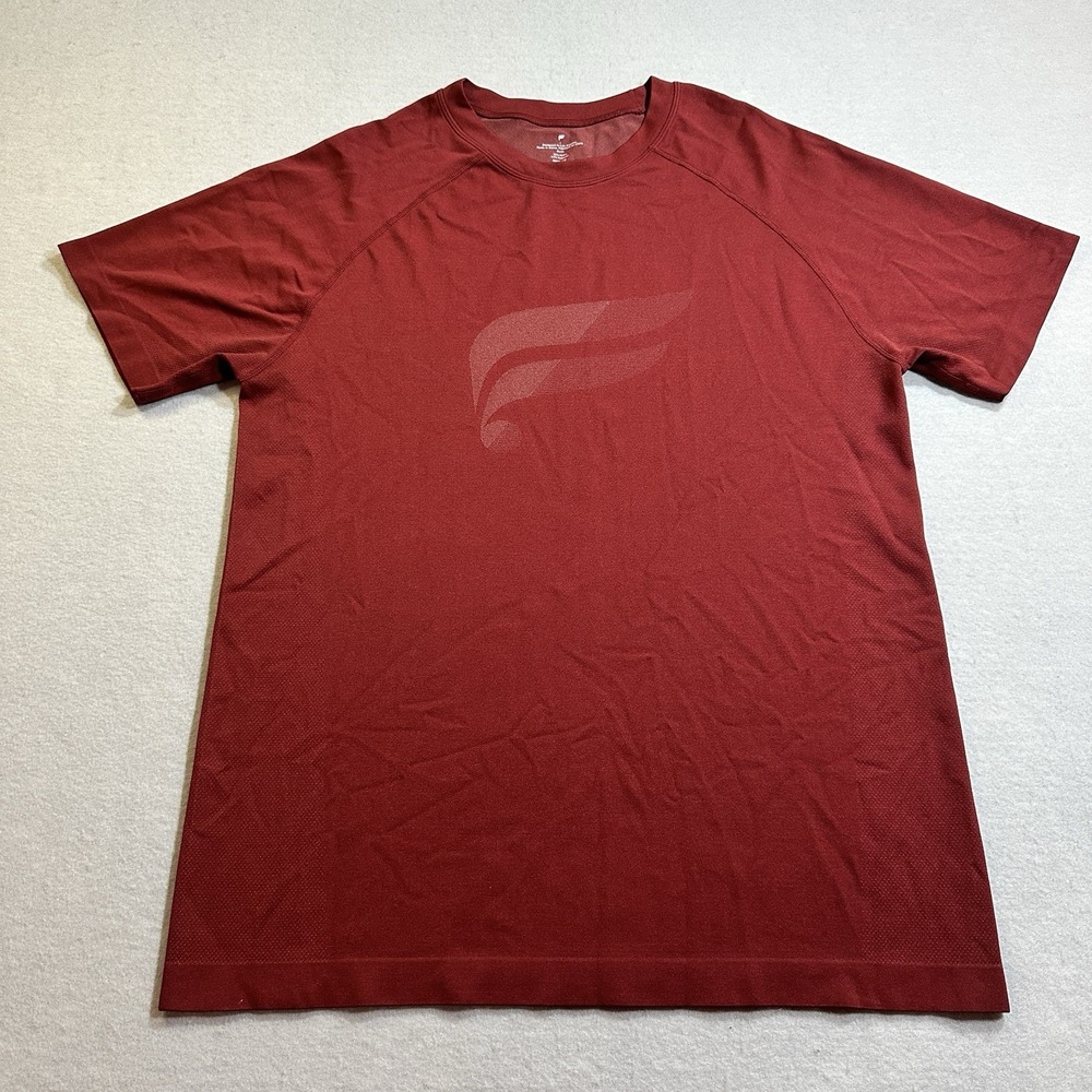 Fabletics‎ Training Day T-Shirt Mens Large Adrenaline Red Two Tone Performance